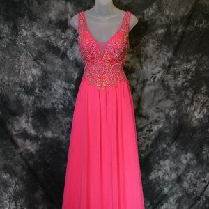 Size 10 Fuschia Vienna Prom Gown